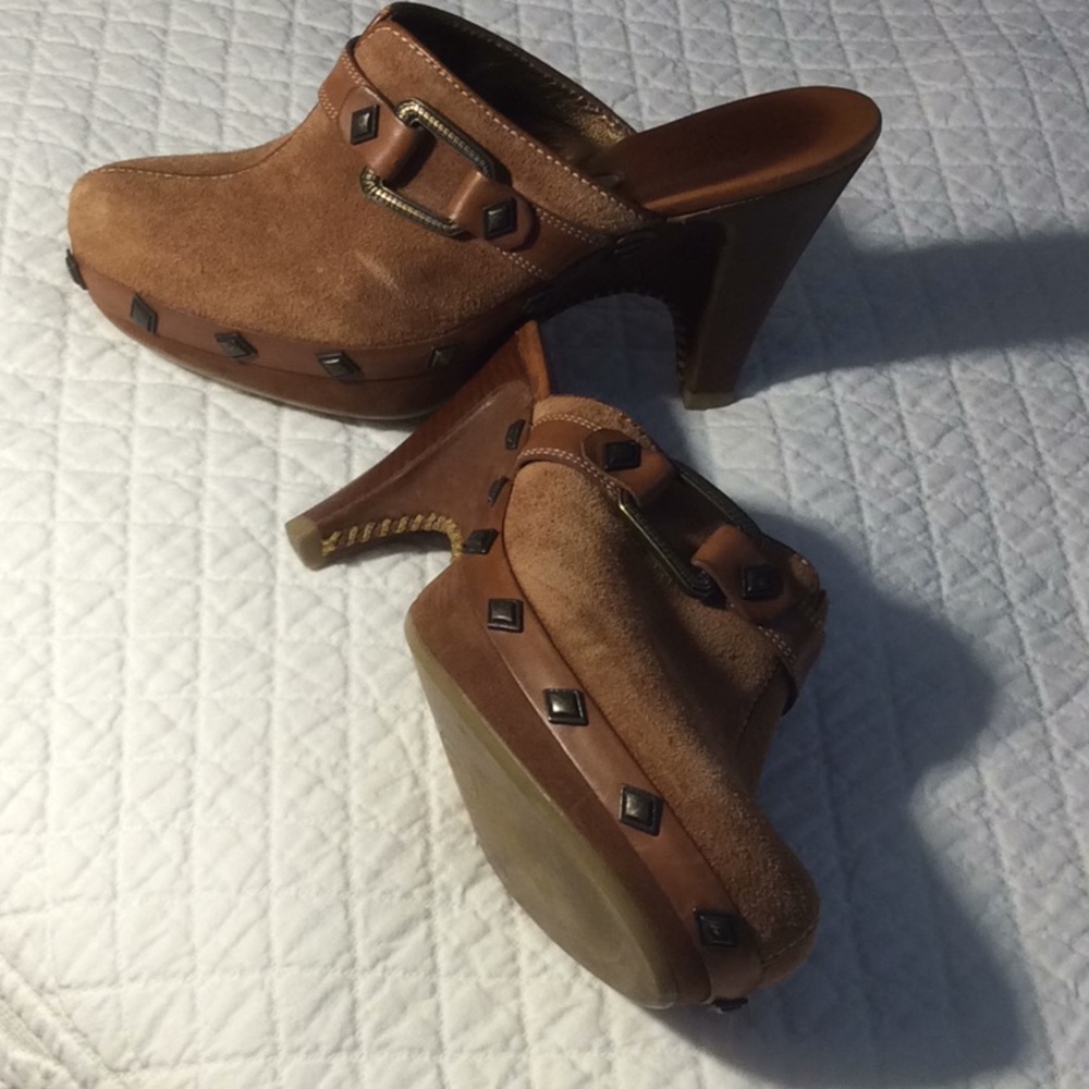 Cole Haan suede clogs